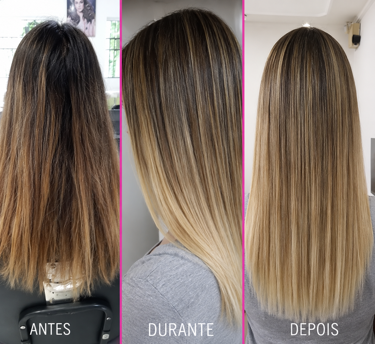 Transformação antes e depois